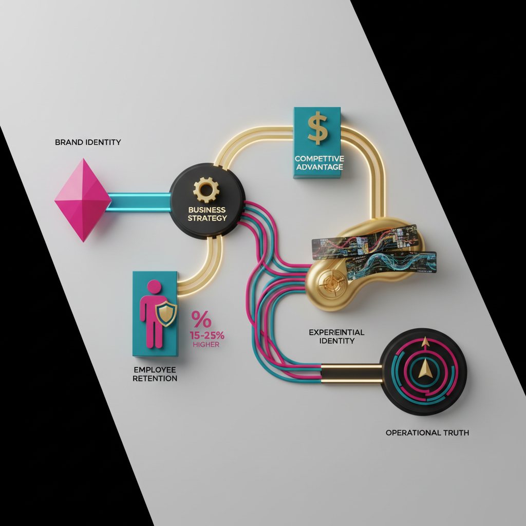 Diagram image for Brand Identity as Business Strategy: When 'Marketing Asset' Becomes Competitive Advantage (Studies Show 15-25% Higher Employee Retention) | Experiential Identity as Operational Truth