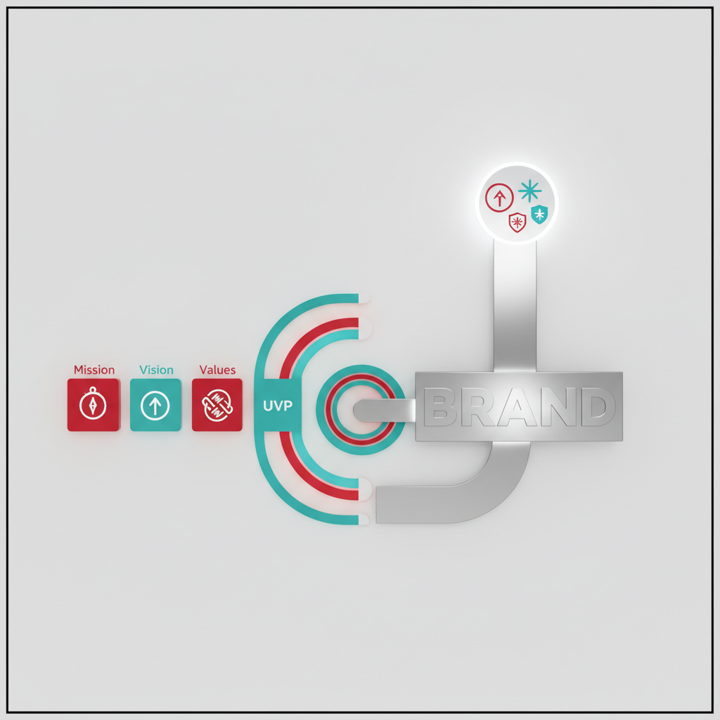 Diagram image for How to Build a Brand That Unifies Mission, Vision, Values, and UVP | Quick Answer