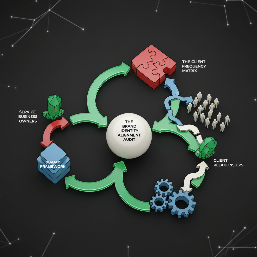 Diagram image for The Brand Identity Alignment Audit: A 90-Day Framework for Service Business Owners | The Client Frequency Matrix