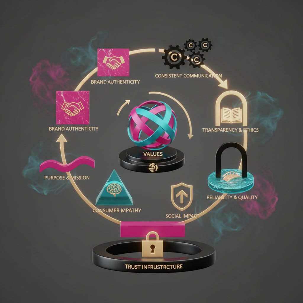 Diagram image for How Values-Driven Branding Builds Trust That Converts | Why Values Create the Infrastructure for Trust