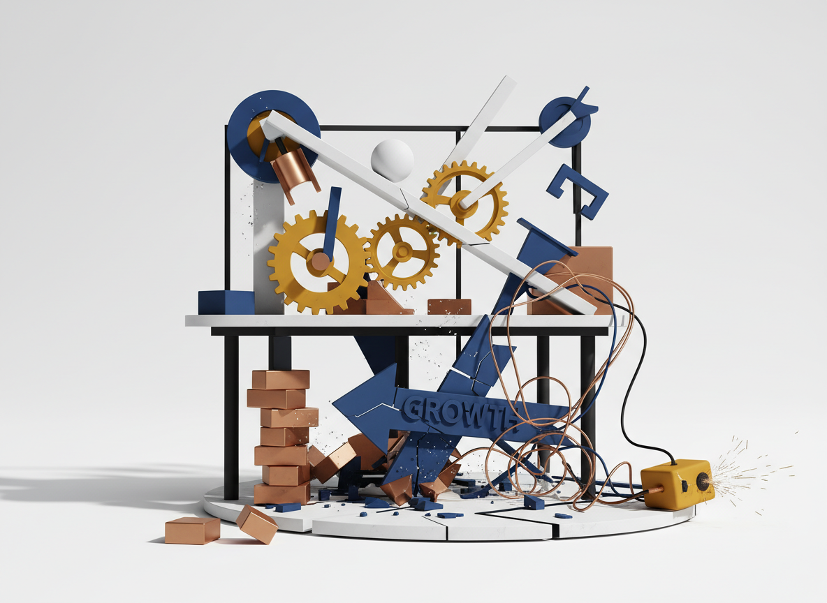 Illustration image for The Hidden Cost of 'Figure It Out' Leadership: Why Growth-Stage Businesses Stall | What is decision fatigue and how does it affect business owners?