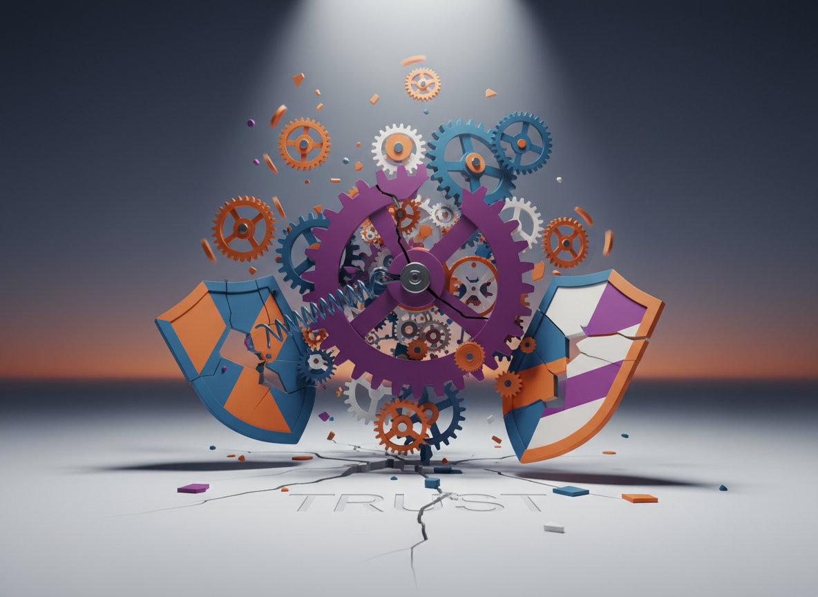 Illustration image for "Consistent vs. Cohesive Brand Identity: Why 60-80% of Brand Touchpoints Fail to Build Trust" | The Client Perception Test