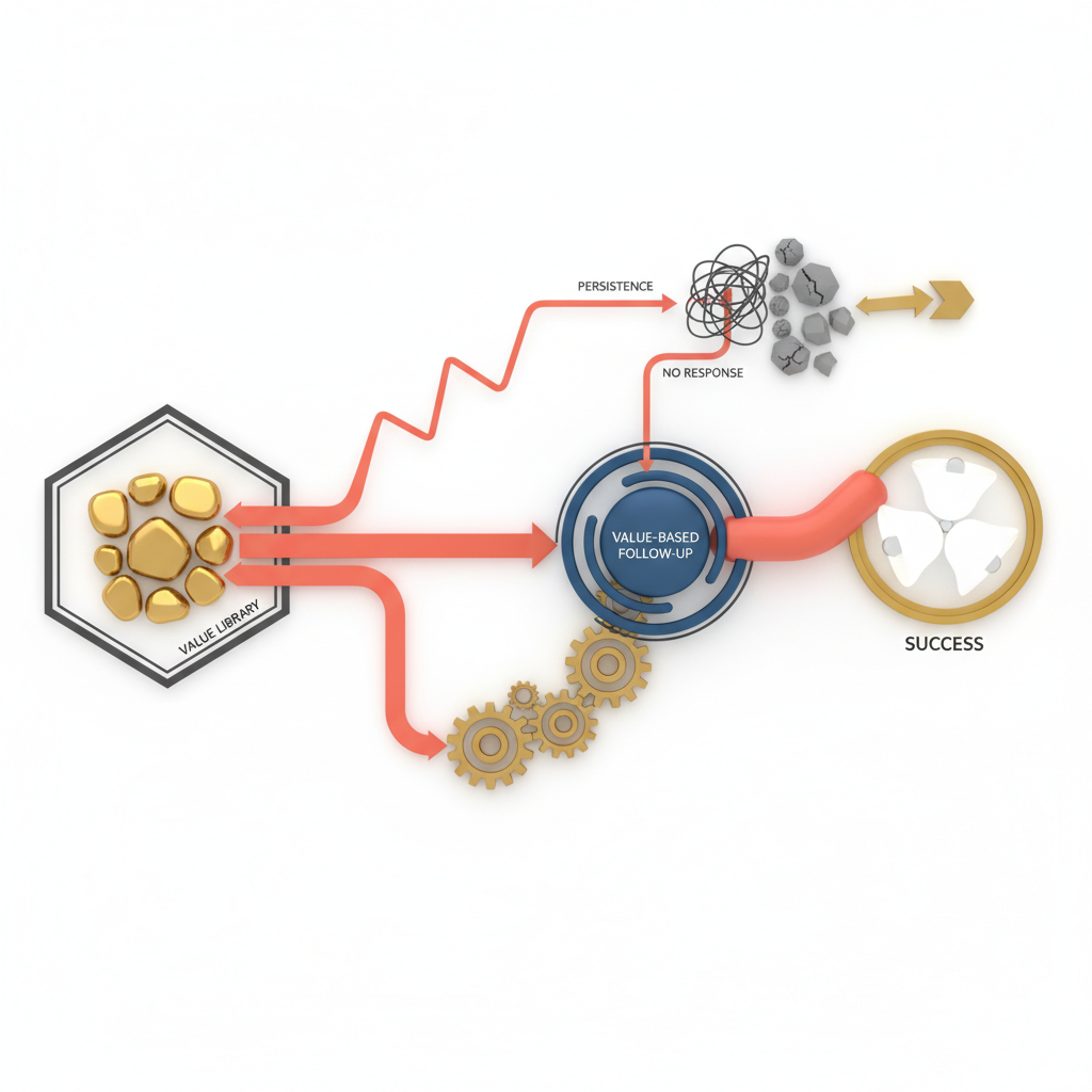 Diagram image for Value-Based Follow-Up vs. Persistence: What Actually Gets Responses | Creating a Value Library