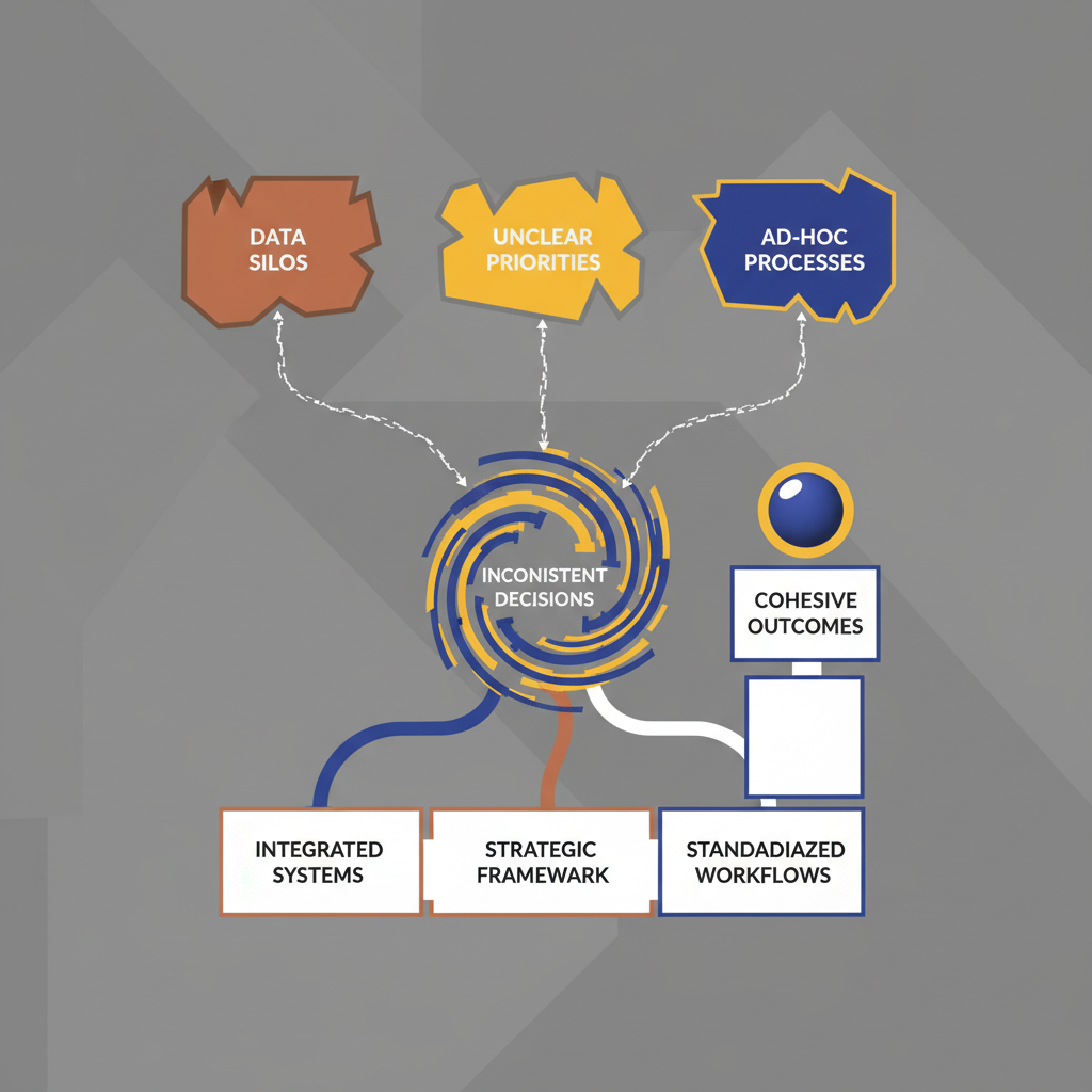 Diagram image for Why Your Team Makes Inconsistent Decisions (And It's Not a Training Problem) | The Three Pain Points That Signal Missing Infrastructure